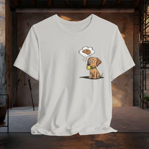 Adorable Dog Dreaming of Treats Unisex Tee, Cute Dog Lover Gift, Pet Owner Apparel, Fun Casual Outfit, Animal Theme Shirt, Perfect