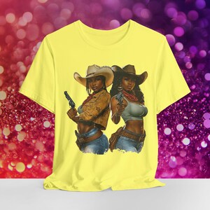 Melanin Rodeo-skjorta - Svart western cowgirl-t-shirt, afro-vilda västern-kläder, lantligt mode, XS-5XL mjuk överdimensionerad grafisk t-shirt. bild 5