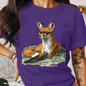 Fox Graphic Tee, Cool Fox T-Shirt, Trendy Animal Shirt, Sunglasses Fox Illustration, Unique Wildlife Graphic Tee