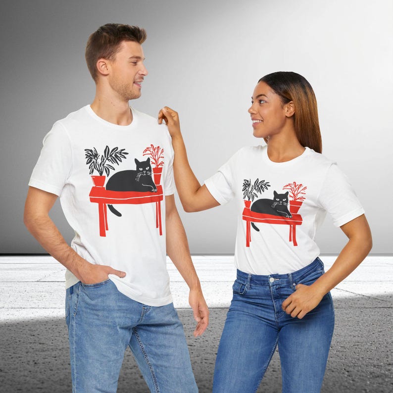 Japanese Zen Cat T-Shirt – Minimalist Asian Art Tee image 5