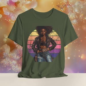 Melanin Rodeo Queen T-Shirt, Black Cowgirl Western Tee, Afro Country Girl Shirt, African American Rodeo Apparel, Gift for Black Queens, Afro