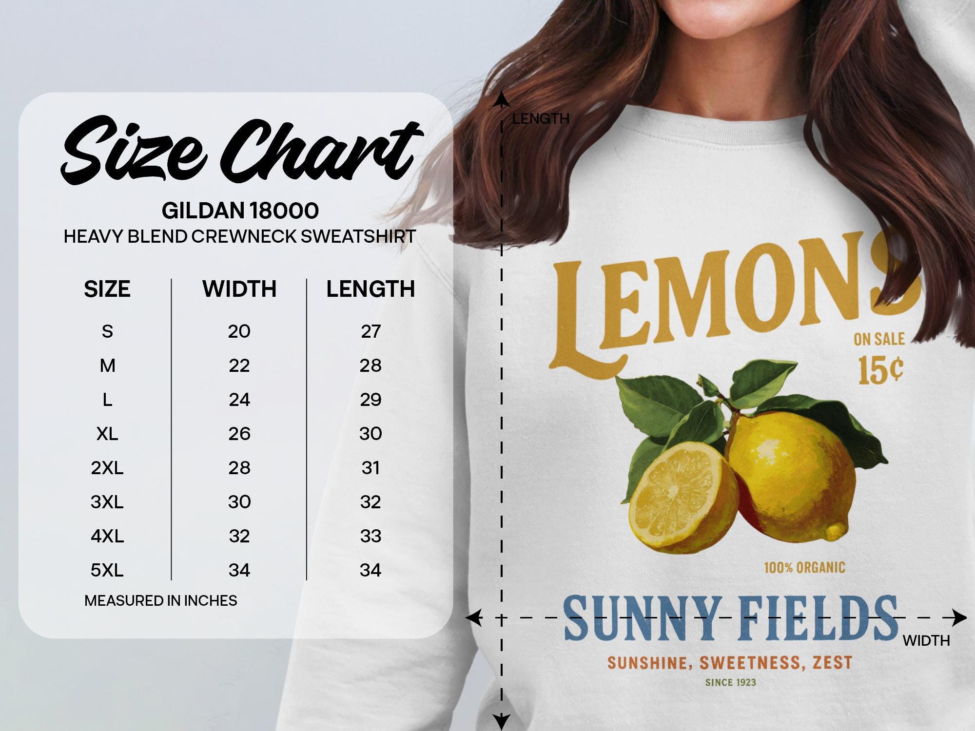 Sunny Fiels Vintage Lemon Tee Retro Summer Lemon Top Fresh - Main Image