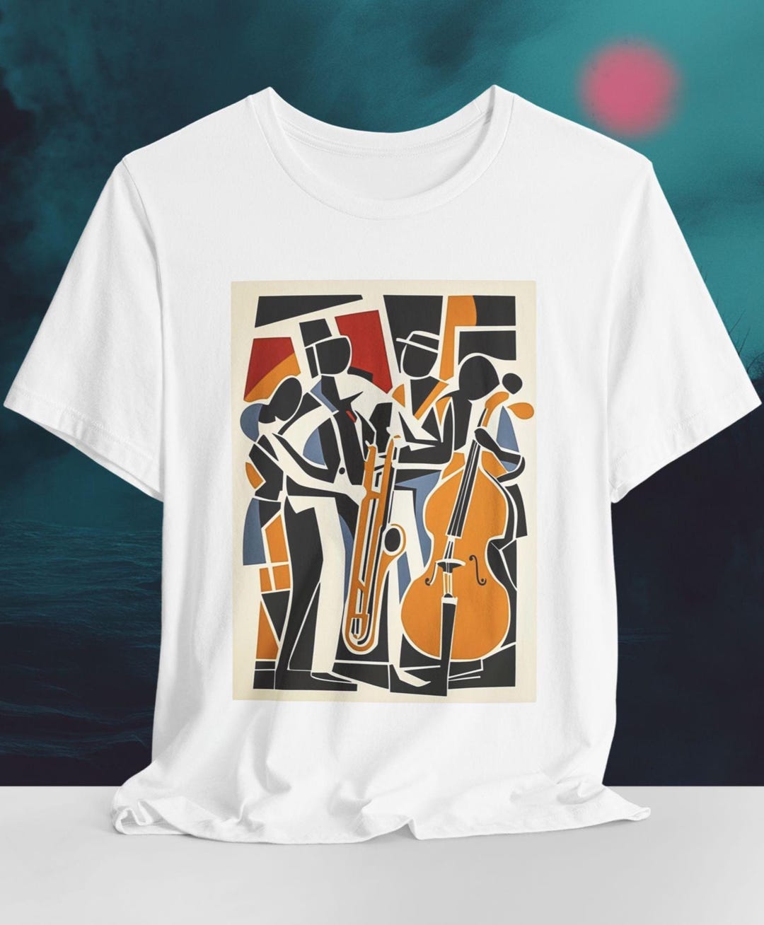 Abstract Jazz T-shirt | Retro Music Art Graphic Tee - Etsy