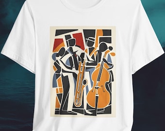 Abstract Jazz T-Shirt | Retro Music Art Graphic Tee