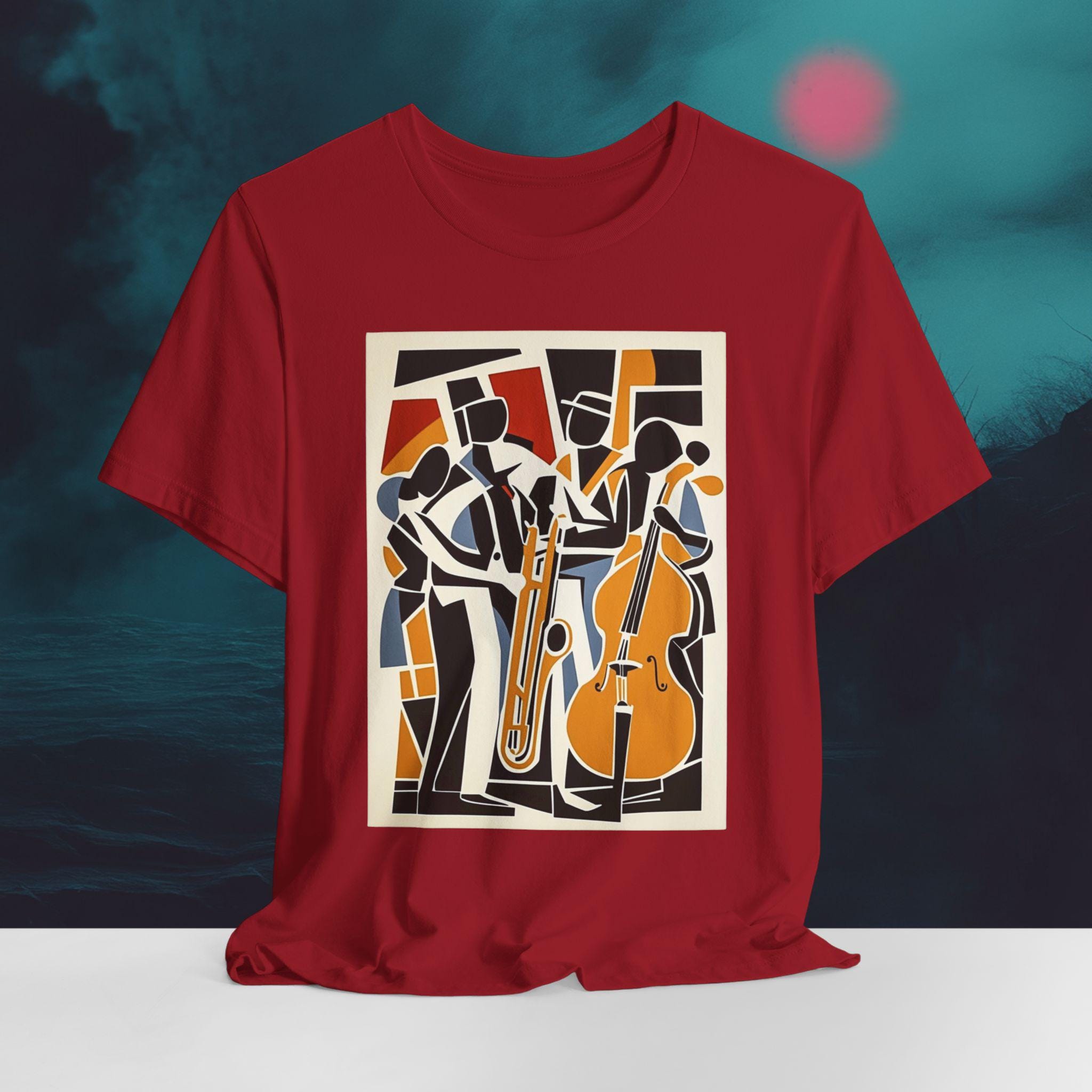 Abstract Jazz T-shirt | Retro Music Art Graphic Tee - Etsy