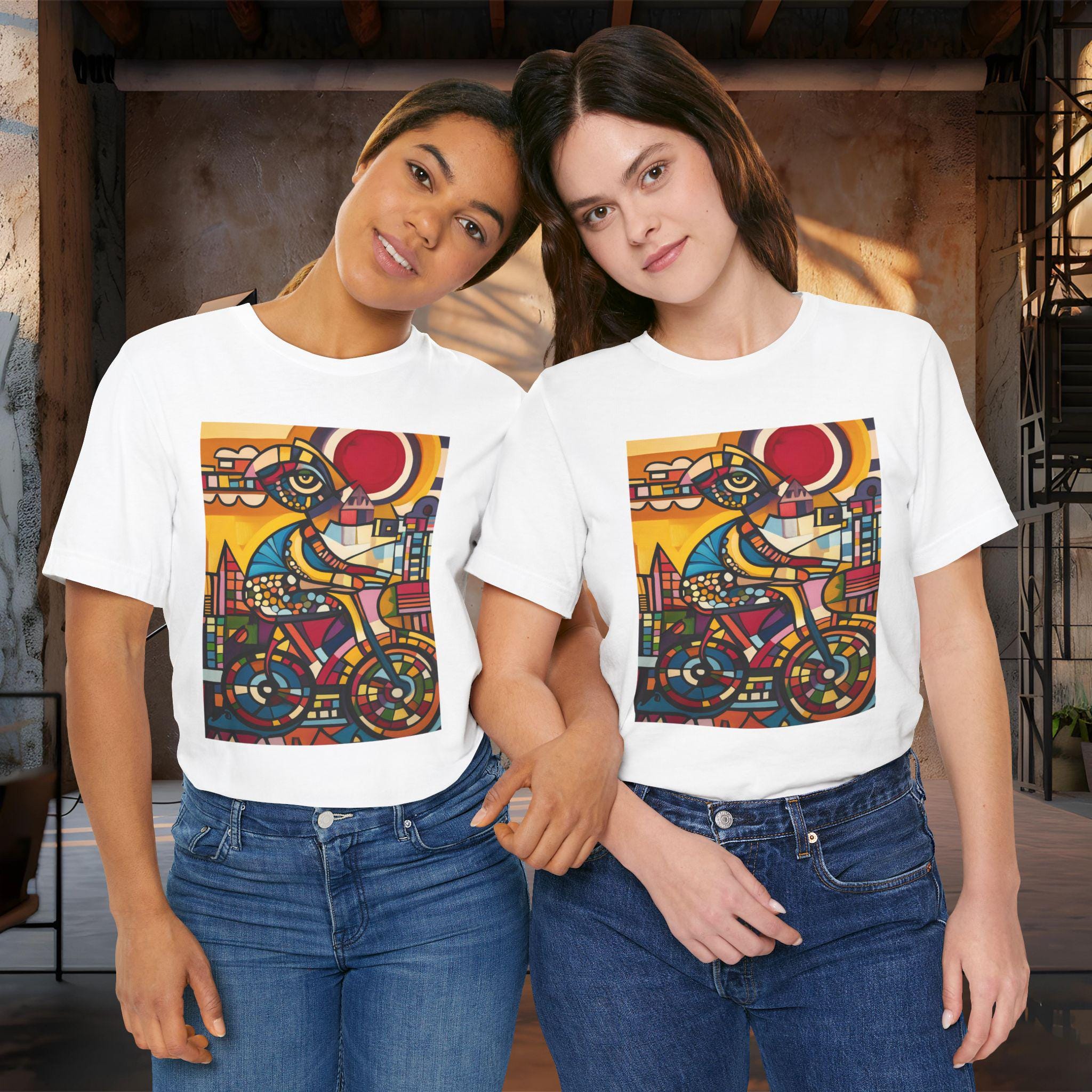 Abstract Trippy Bicycle Art Shirt | Psychedelic Tee | Abstract