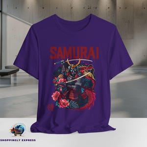 Japanese Samurai Tee | Japanese Warrior Top | Oversized Samurai Shirt | Shogun Tee | Casual Samurai Fashion | Plus Size Samurai T-Shirt image 7