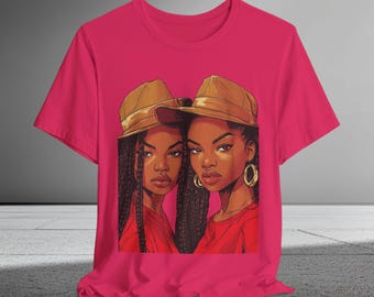Black Sistas Tee - Afrocentric Fashion, Black Girl Magic, Bella Canvas Soft Shirt