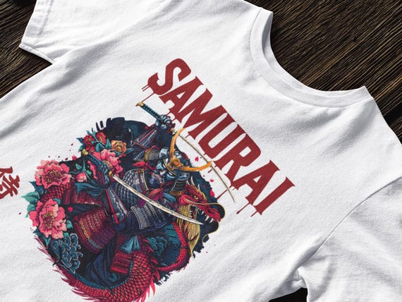 Japanese Samurai Tee | Japanese Warrior Top | Oversized Samurai Shirt | Shogun Tee | Casual Samurai Fashion | Plus Size Samurai T-Shirt