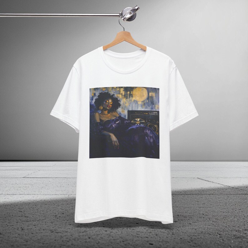 Neo Soul Melanin Queen T-Shirt | Afro Art Retro Vibes Shirt | Soft Bella Canvas Retail Fit Unisex XS to 5XL image 5