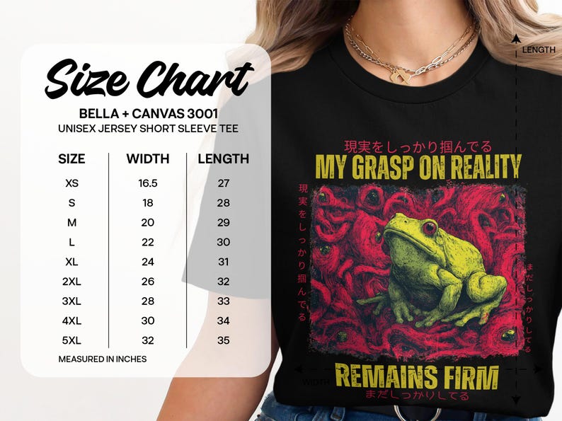 My Grasp on Reality Graphic Tee, Retro Frog Shirt, Unisex Jersey Short Sleeve, Vintage Aesthetic Top, Edgy Artistic T-shirt