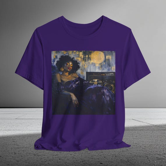 Neo Soul Melanin Queen T-Shirt | Afro Art Retro Vibes Shirt | Soft Bella Canvas Retail Fit Unisex XS to 5XL