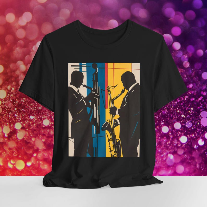 African American Jazz T-Shirt | Jazz Apparel | Melanin Music Shirt | Black History Tee | Afrocentric Apparel | Sizes XS to 5XL image 1
