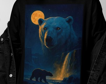 Polar Bear Vintage 90s Graphic Style Tshirt, Retro White Bear T-Shirt, Nature Bear Y2k Streetwear, 2000s Bear Gift