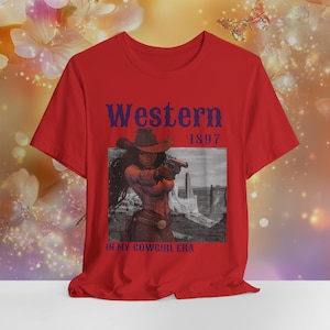 In My Cowgirl Era Melanin T-Shirt | Melanin Apparel | Western Black Rodeo Shirt | African American Tee for Women | Bella Canvas XS to 5XL