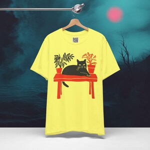 Japanese Zen Cat T-Shirt – Minimalist Asian Art Tee image 6