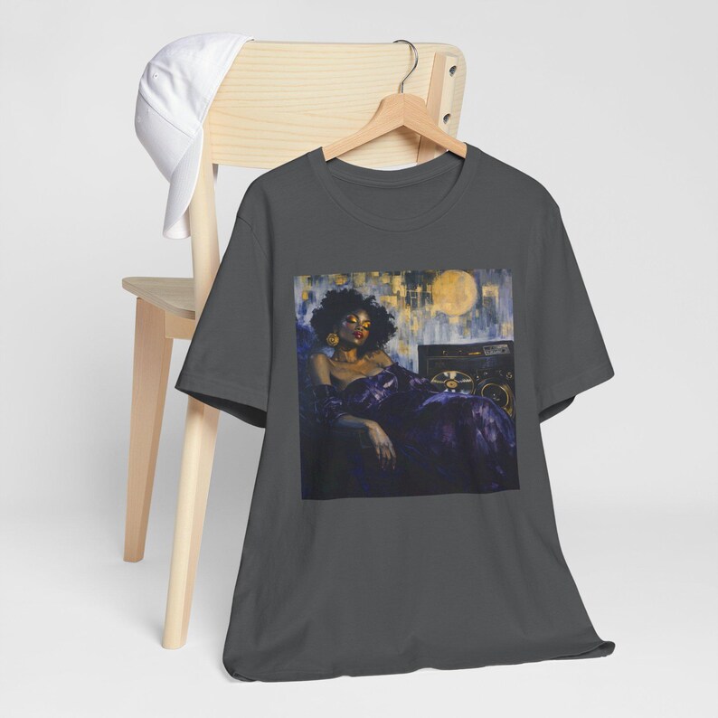 Neo Soul Melanin Queen T-Shirt | Afro Art Retro Vibes Shirt | Soft Bella Canvas Retail Fit Unisex XS to 5XL image 9