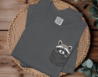 Cute Raccoon Pocket T-Shirt | Bella Canvas Unisex Tee