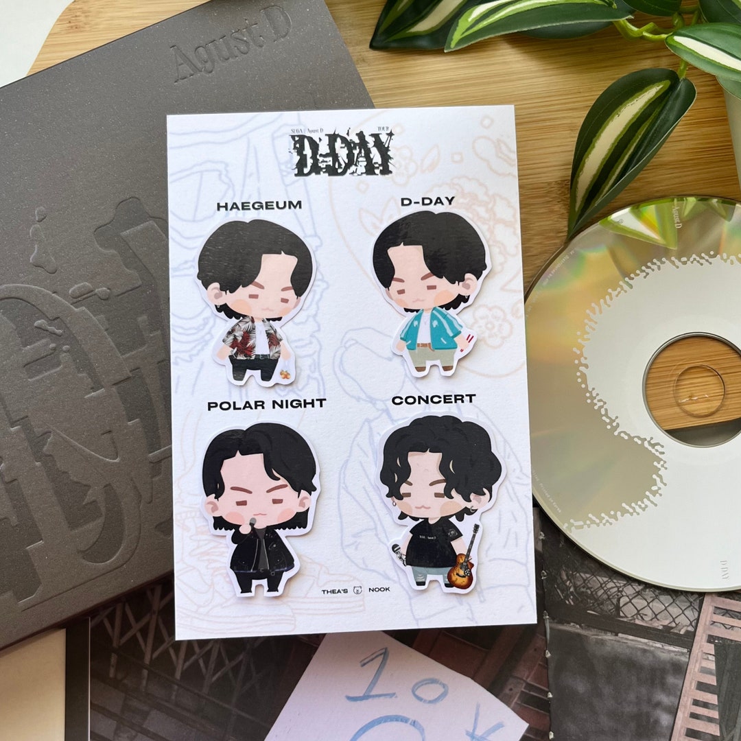 Agust D D-DAY - BTS Agust D Stickers Set - Etsy