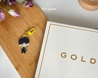 Jungkook GOLDEN Sunflowers acrylic keychain