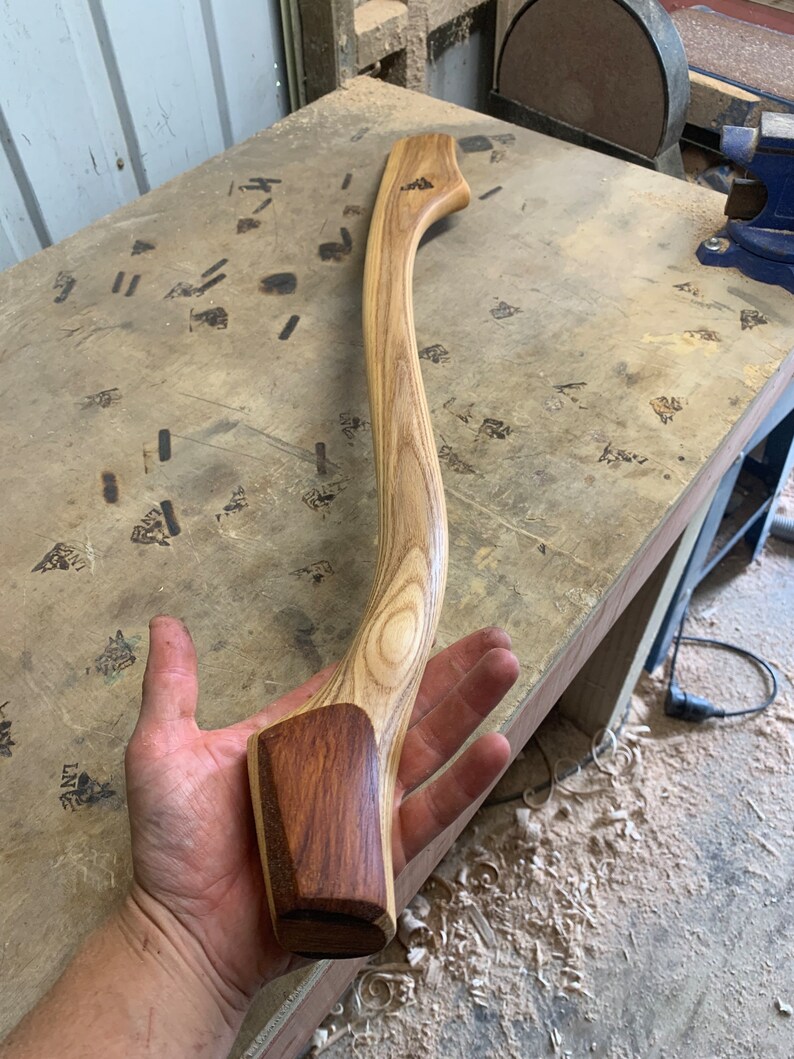 Hand Carved Axe Haft/handle Extra Curve Etsy