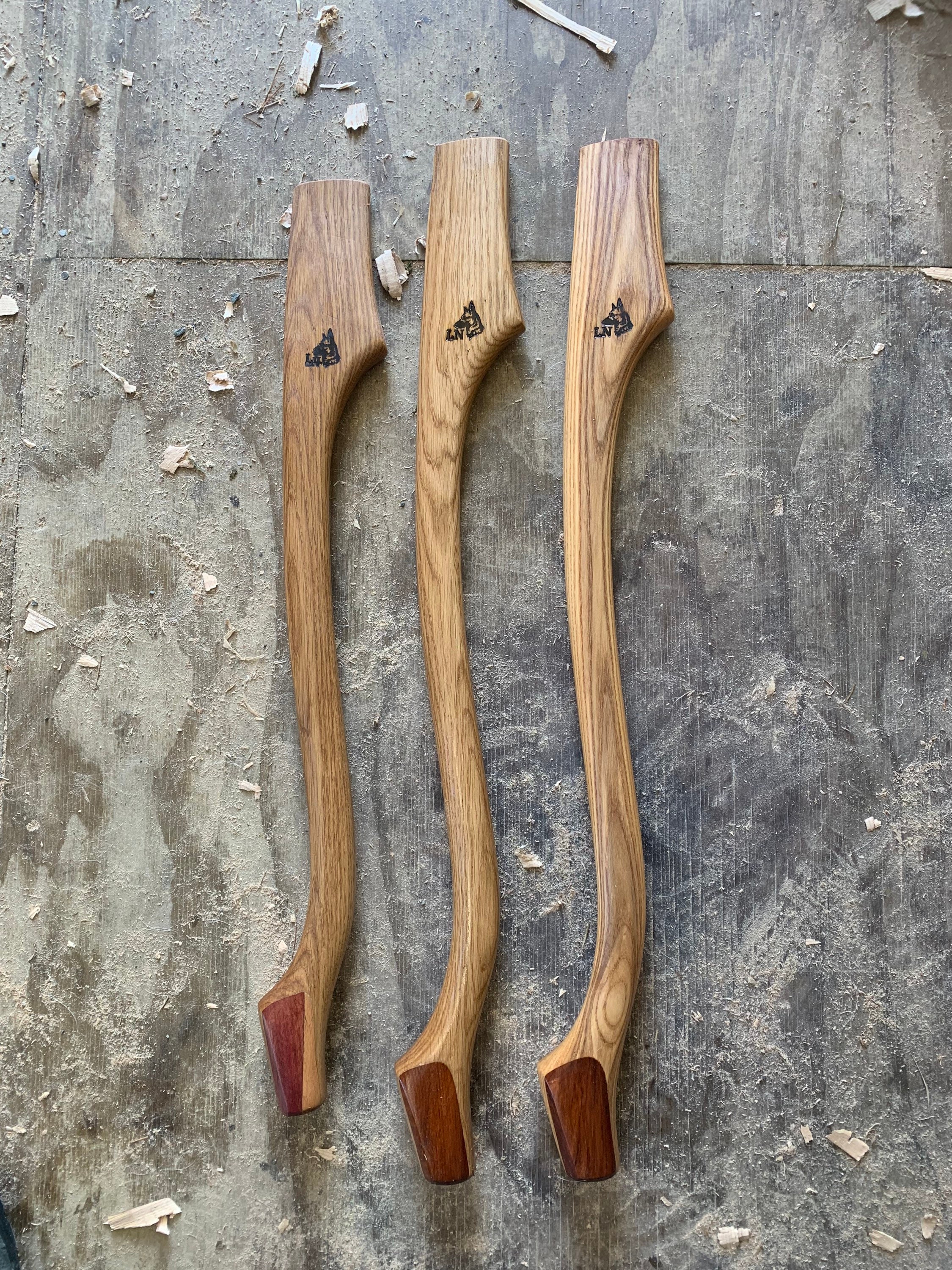 Hand Carved Axe Haft/handle Extra Curve Etsy