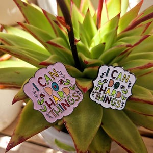 I Can Do Hard Things Enamel Pin, Mental Health Awareness, Inspirational Pins, Motivational Positivity Gift