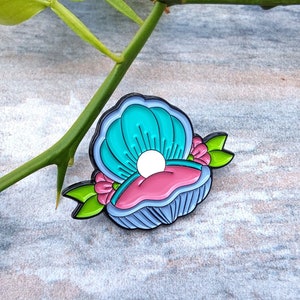 Pearl Clam Colorful Seashell Pin Kawaii Birthday Kids Gift