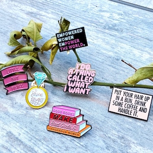 Women Funny Motivational Empowerment Enamel Pin – Lapel, Mom Mothers Day Gift Moms Birthday Unique Pins