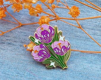 Bouquet Of Tulip Flowers Floral Enamel Pin Symbol Of Love Plant Flower Lover Gardening Mom Birthday Gift