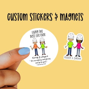 Custom Vinyl Stickers & Magnets, Best Life Ever,  Jw gifts, Pioneer Partners, Construction work, Dishwasher safe, Waterproof