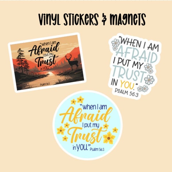 2024 Year Text | Psalm56:3 | Vinyl Stickers & Magnets | JW Gifts