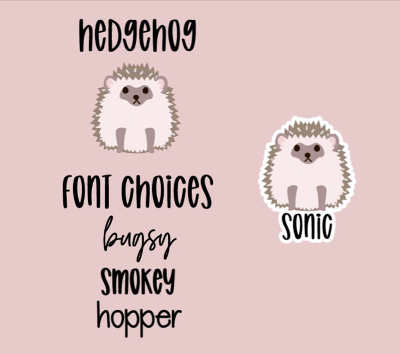 Custom Hedgehog Stickers and Magnets, Water Bottle Stickers, Laptop ...