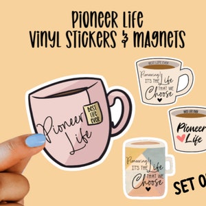 Pioneer Life Waterproof Laminated Stickers & Magnets pioneer gifts