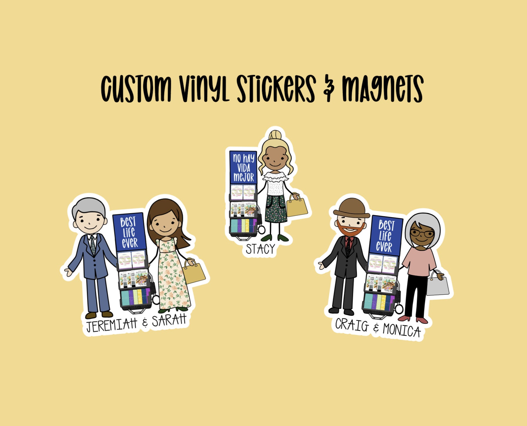 Custom Vinyl Stickers & Magnets, Best Life Ever, Public Witnessing, Jw gifts, Pioneer Partners, Cart Witnessing, Dishwasher safe, Waterproof