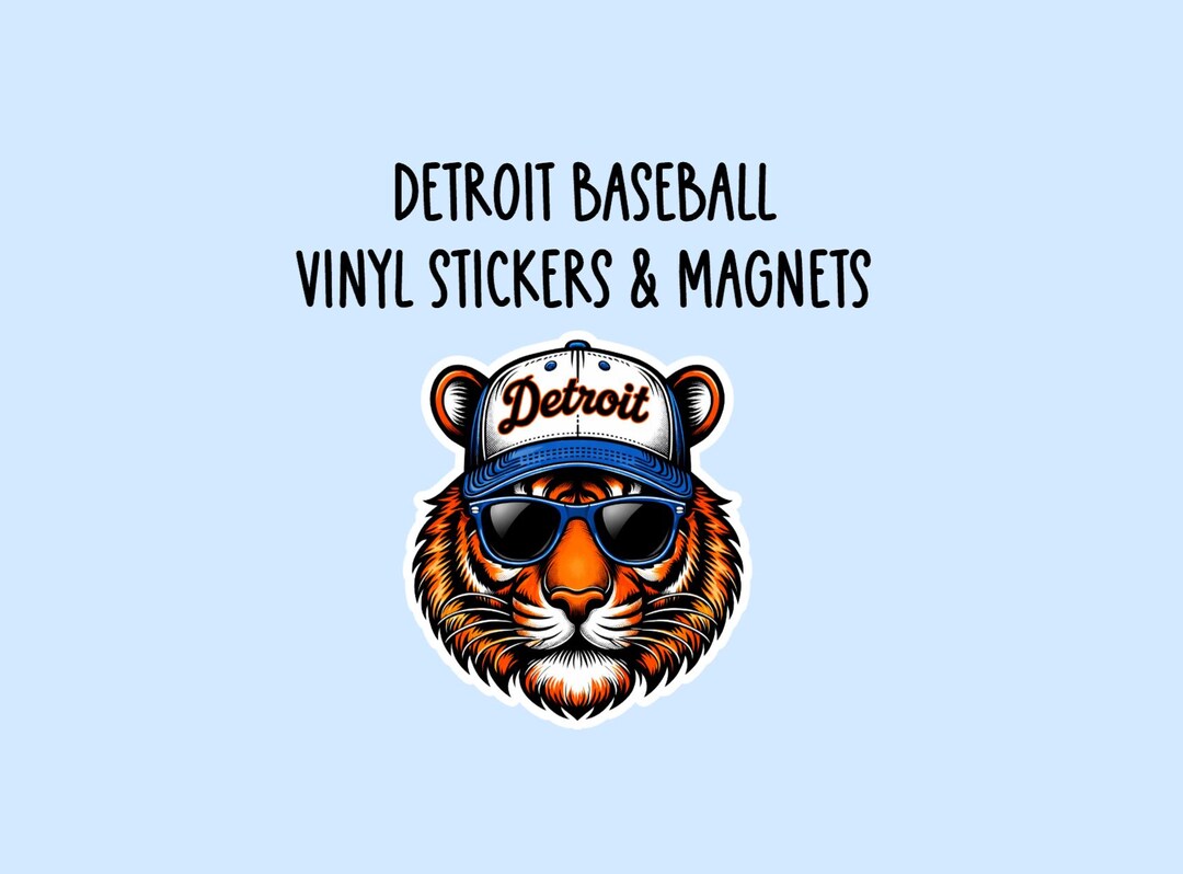 Detroit Baseball Vinyl Waterproof Stickers and Magnets - Etsy