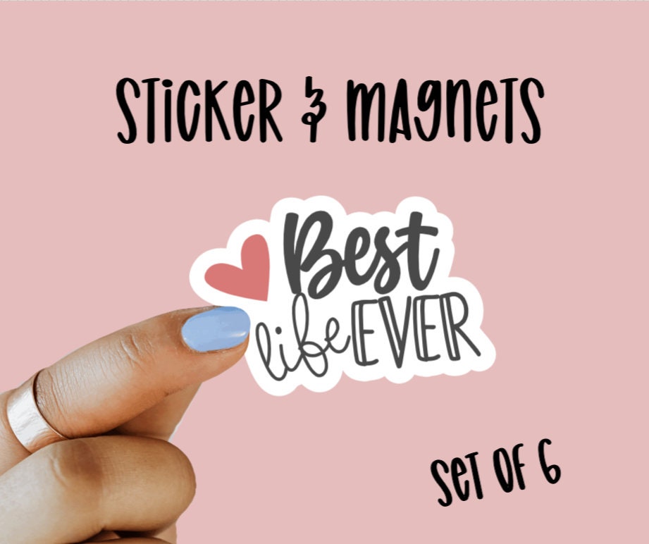 Best Life Ever Set of 6 Waterproof Laminate Vinyl Stickers & Magnets, JW  Pioneer Gifts, JW Gifts 