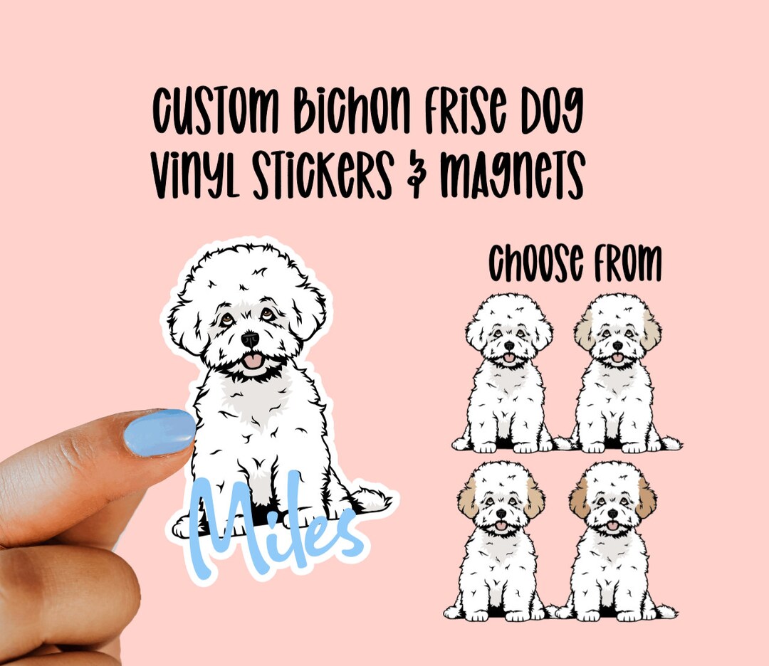 Bichon Frise Dog Tilted" Sticker For Sale By PenelopeJaneArt