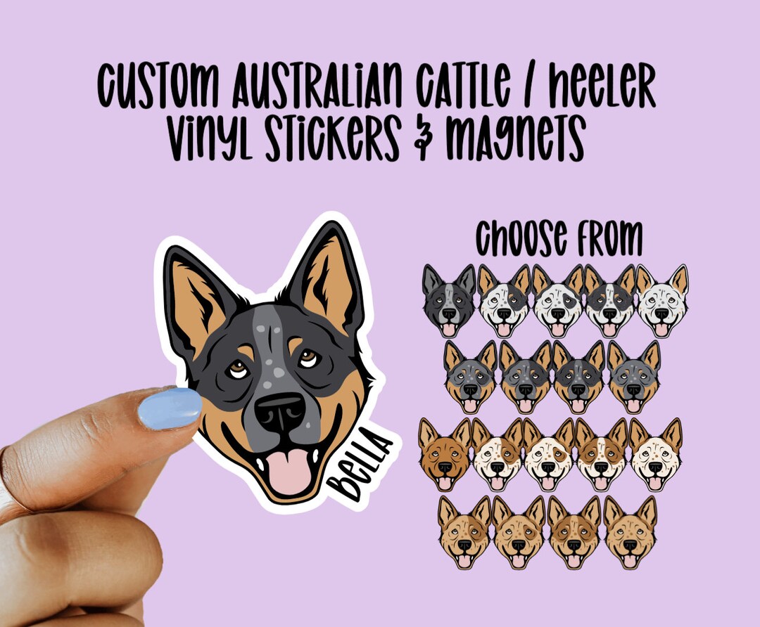 Blue Heeler NickerStickers Window Decal - Sitting Australian Cattle Dog Vinyl Sticker, 5" Tall, Outdoor Rated, Made In USA - View #10
