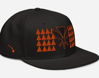 Haftowana jesienna czapka Kanaka Maoli: hawajska czapka typu snapback