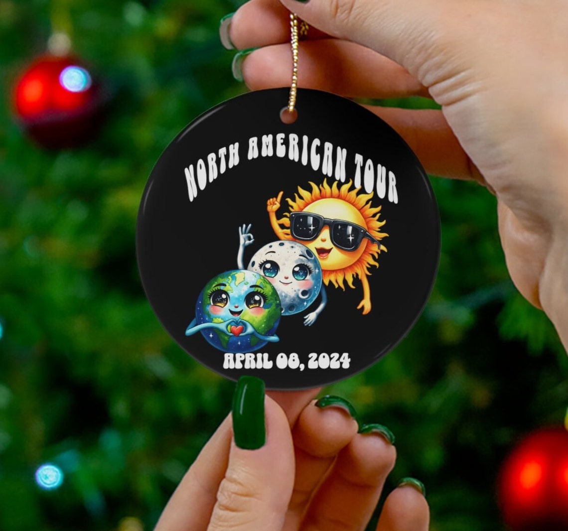 Solar Eclipse Ornament 2024, 2024 Total Solar Eclipse Ornament, Solar Eclipse Christmas Gift