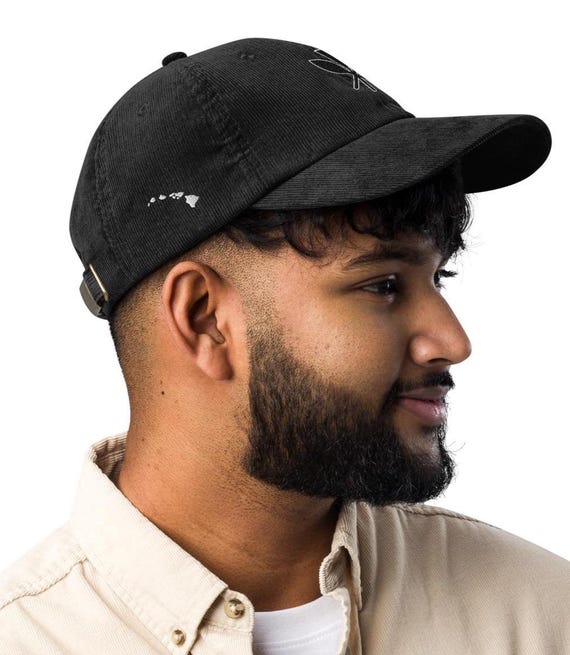 Embroidered Kanaka Maoli Emblem Corduroy Hat - Hawaiian Royalty