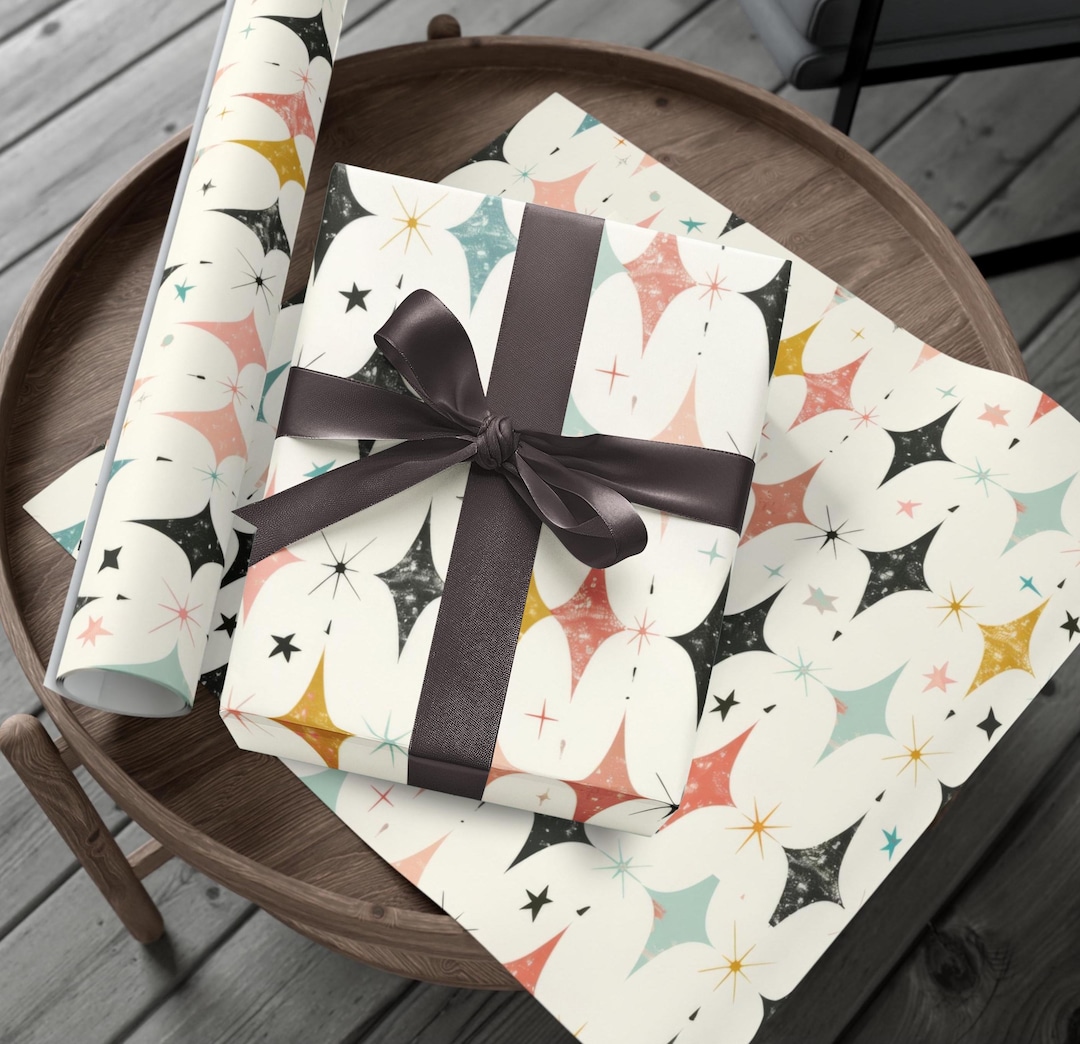 Mid Century Modern Atomic Era Gift Wrap Papers | Retro Geometric ...