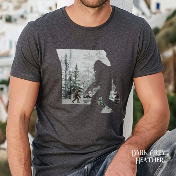 Abstract Mutli Color Forest Bigfoot Sasquatch T-Shirt Abstract Mutli Color Forest Bigfoot Sasquatch T-Shirt
