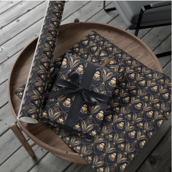 Art Deco Black Gold Luxury Gift Wrap Papers