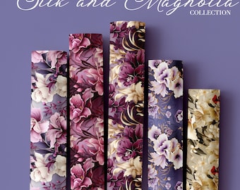 Lavender Wrapping Paper, Romantic Stationery, Gift Wrap Papers, Art Nouveau Purple Fuchsia Floral Wrap
