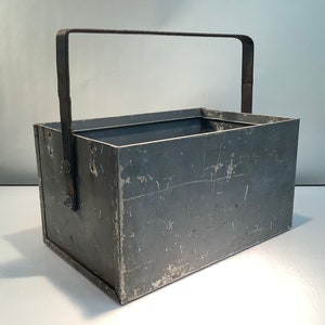 Rustic Vintage Metal Toolbox image 2