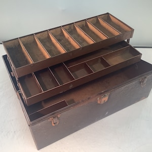 Caja de herramientas de metal Kennedy Signature vintage