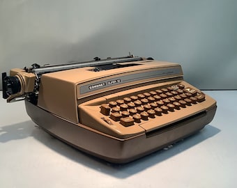 Refurbished Toffee Brown Coronet Super 12 Smith and Corona Portable Electric Typewriter