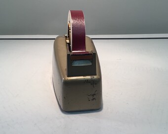 Vintage Scotch Tape Dispenser, Massive Weight at 4lb 10 Oz. Model C-23 3M  Gold Color 9 3/4 With 3 X 1 Roll 